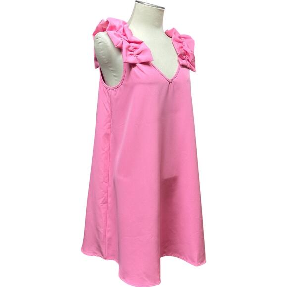 Mud Pie CeCe Ruffle Dress Pink Medium - Picture 6 of 7